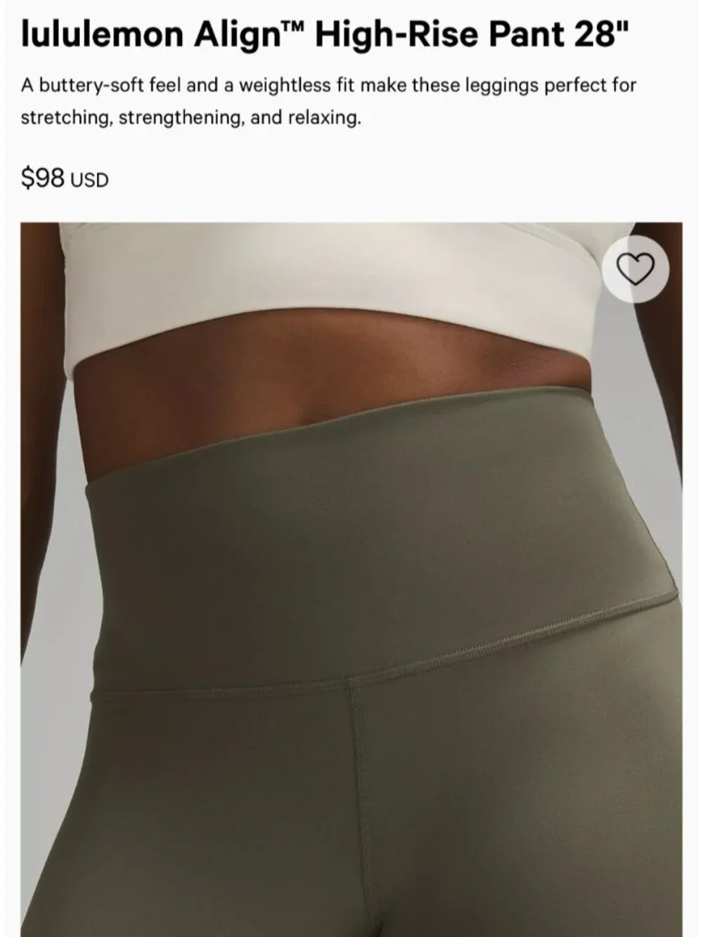 Lululemon Align High-Rise Pant 28